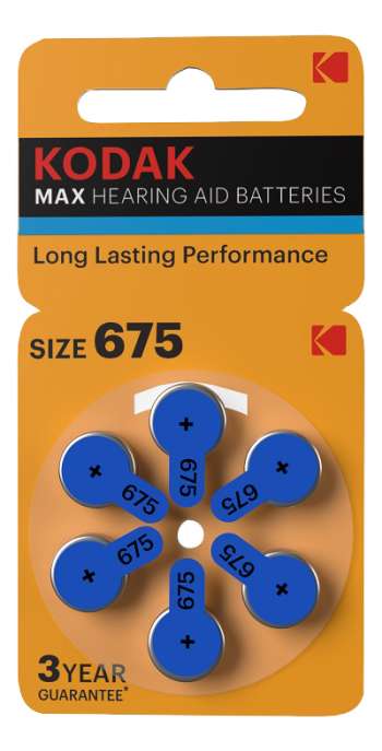 Kodak hearing aid P675 battery