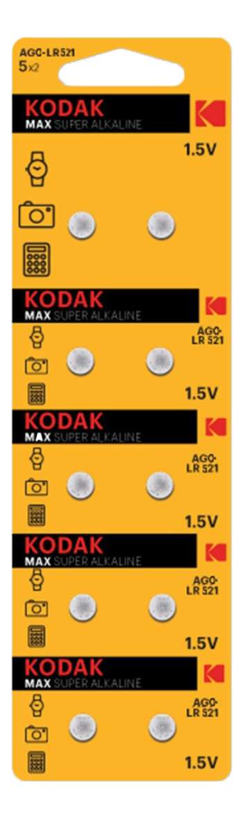 Kodak MAX AG0/LR521 alkaline battery