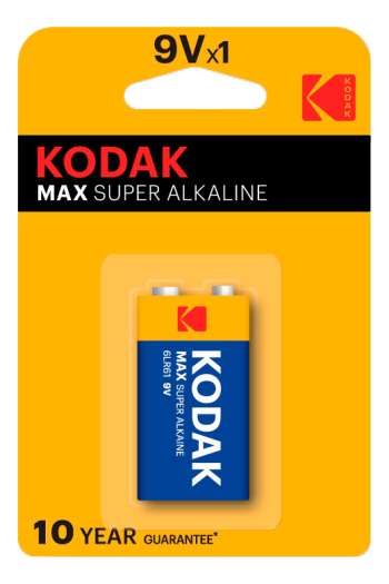Kodak MAX alkaline 9V battery