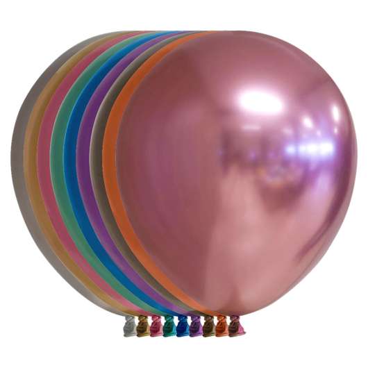 Latexballonger Chrome Färg Mix