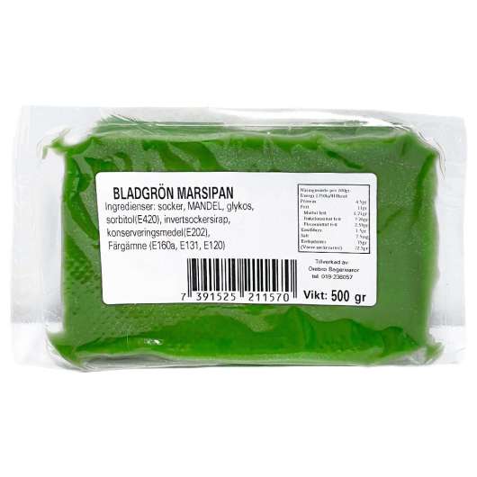 Marsipan Bladgrön 500 gram