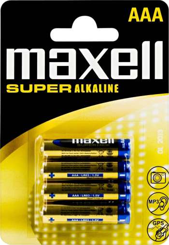 Maxell AAA LR03 superalkaliska batterier 4-pack