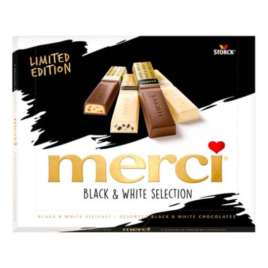 Merci Black & White Selection Chokladask - 240 gram