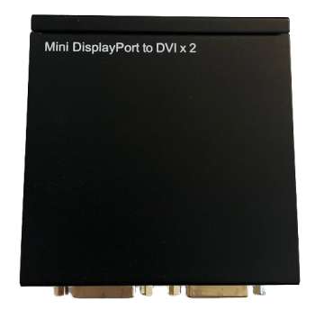 Mini DisplayPort till DVI Splitter, två DVI-I-utgångar, Full HD, 2,2 G