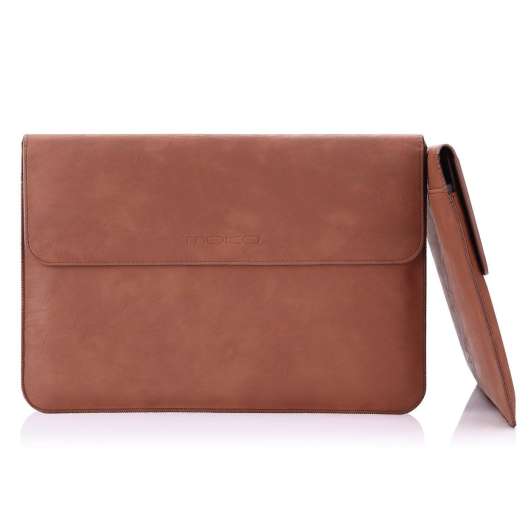 Moko Surface Laptop / Surface Book 13.5? Leather Sleeve bag - Brun