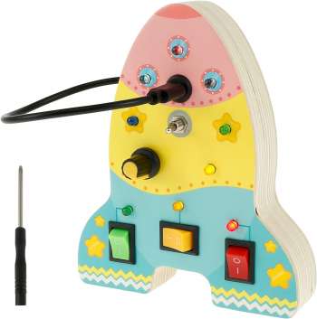 Montessori färglek raket, M, - Finmotorik, färgigenkänning, koordination