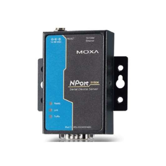 Moxa NPort serieportsserver, 1 port, RS323/422/485, RJ-45, 10/100Mbps