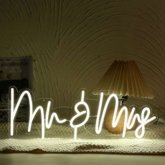 Neonskylt Mr & Mrs