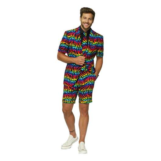 OppoSuits Wild Rainbow Shorts Kostym - 50