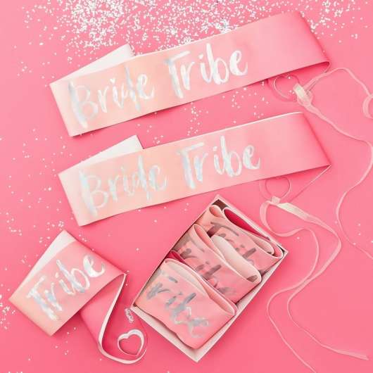 Ordensband Bride Tribe Rosa - 6-pack