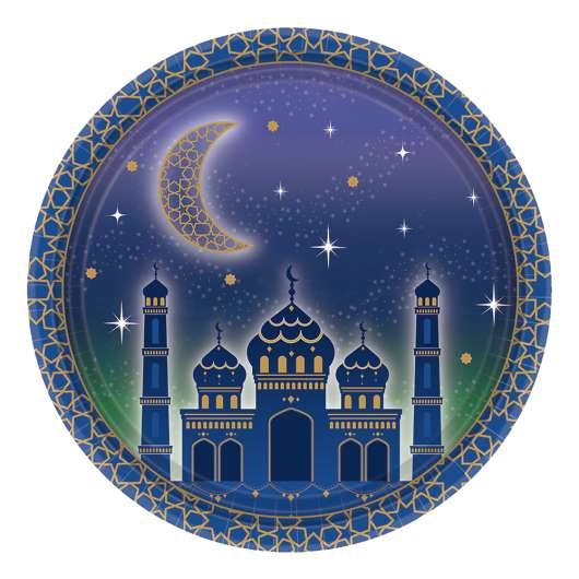 Papperstallrikar Eid Mubarak - 8-pack