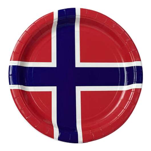 Papperstallrikar Norge - 8-pack