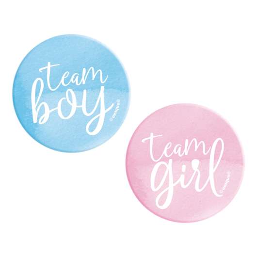 Pins Team Boy & Team Girl - 10-pack