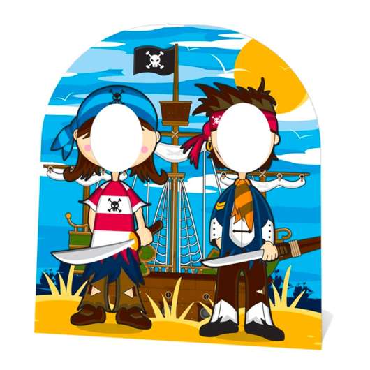 Pirater Stand-In Kartongfigur för Barn