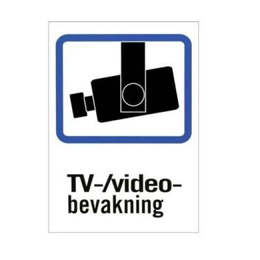 Plastskyltar TV/Video-bevakning, A4 och A5 storlek