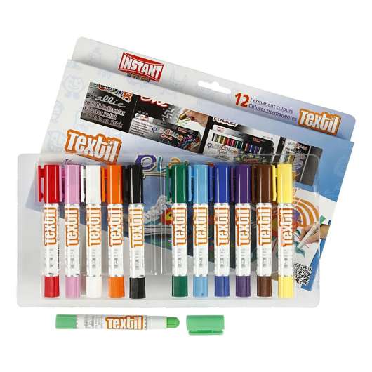 Playcolor Textilpennor - 12-pack