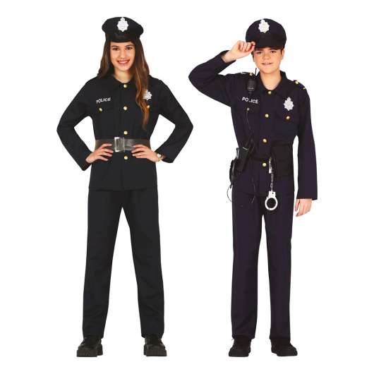 Polis Officer Teen Maskeraddräkt - One size