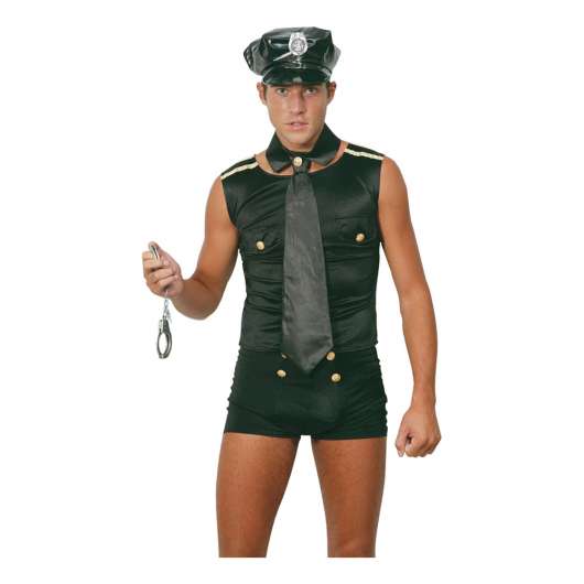 Polisman med Shorts Maskeraddräkt - One size