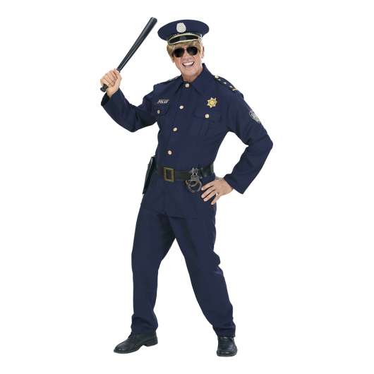 Polisofficer Maskeraddräkt - X-Large