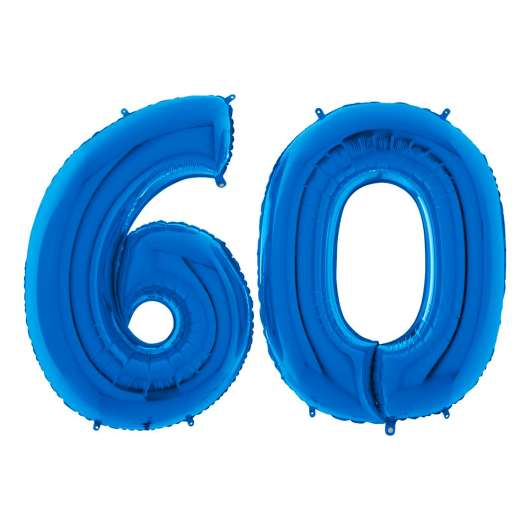 Sifferballong 60 Blå