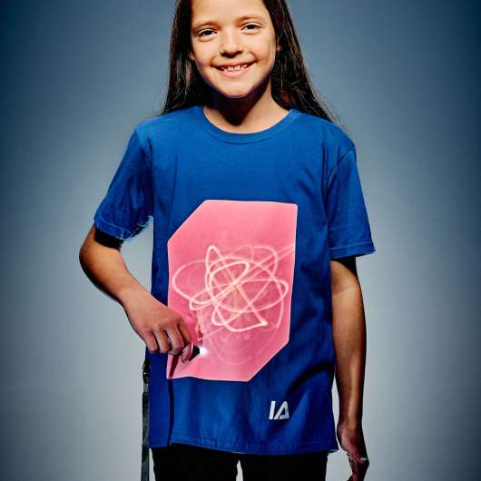 Självlysande T-shirt Barn Blå och Rosa (X-Small (3-4 år))