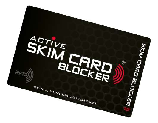 Skim Card Blocker Active, COB card with LED, protect your bank cards