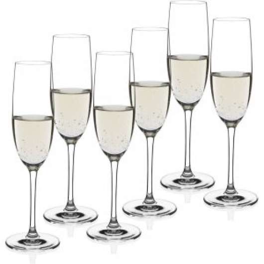 Sontell champagneglas i kristall - 6 st