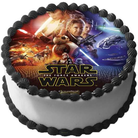 Star Wars Force Awakens Tårtoblat Sockerpasta