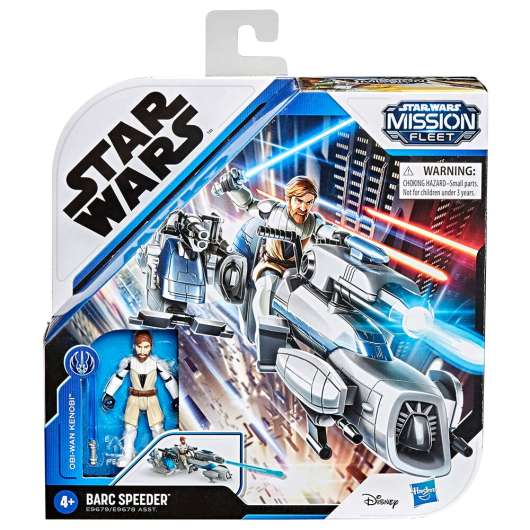 Star Wars Mission Fleet Obi-Wan Kenobi + Barc Speeder set figure
