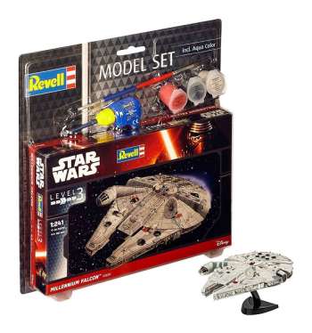 Star Wars Model Kit 1/241 Model Set Millennium Falcon 10 cm