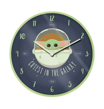 Star Wars The Mandalorian Wall Clock Cutest In The Galaxy 25cm