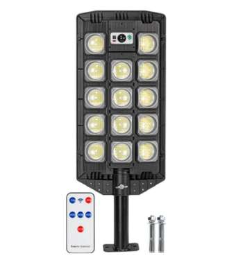 Stark LED-strålkastare med sensor, rörelsedetektor, fjärrkontroll, 364 LED