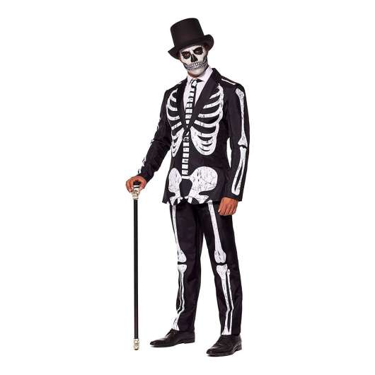 Suitmeister Skeleton Grunge Black Kostym - Large