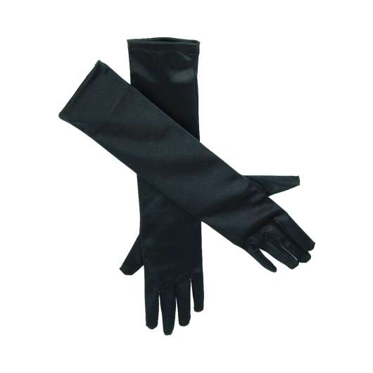 Svarta Handskar Långa Deluxe