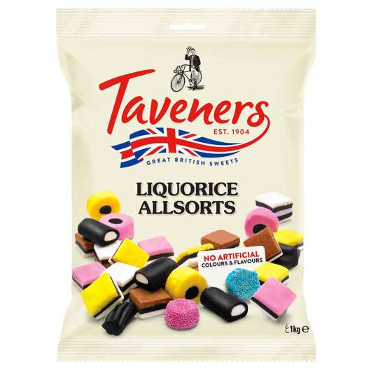 Taveners Liquorice Allsorts 1 kg