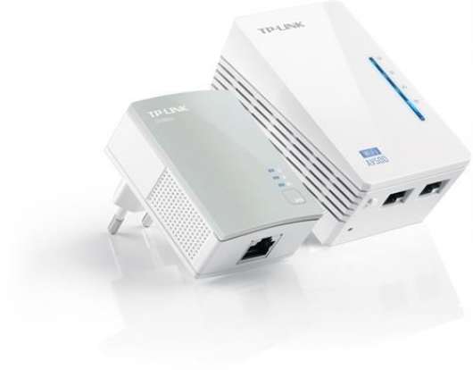 TP-LINK AV500 WiFi Powerline Extender Starter Kit, två enheter, 500Mbps,