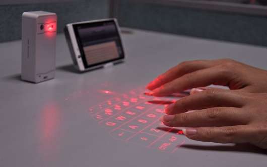 Trådlöst bluetooth laser-tangentbord för iOS, Android, Windows & Mac