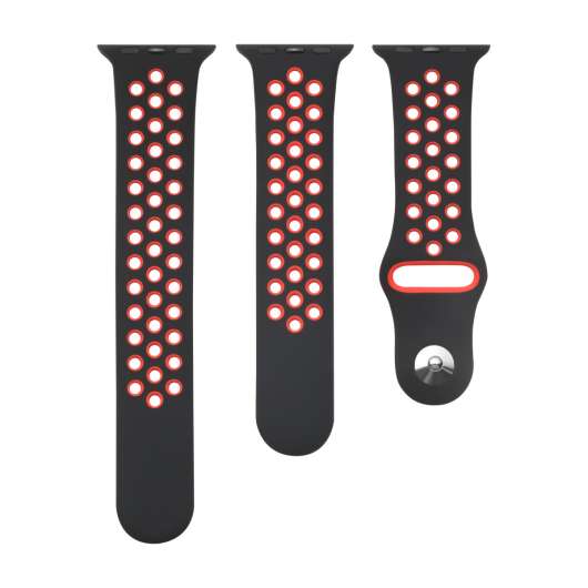 Triacle Sport Armband Apple Watch 42/44 Mm Svart/Röd