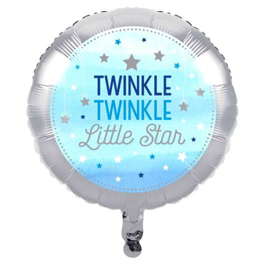 Twinkle Twinkle Little Star Folieballong Ljusblå