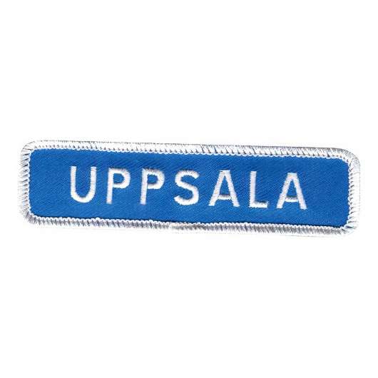 Tygmärke Vägskylt Uppsala