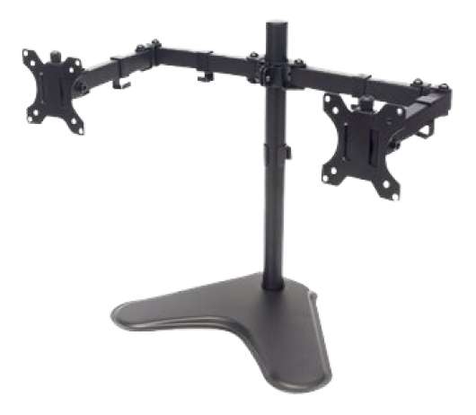 Universal Dual Monitor Stand with Double-Link Swing Arms, Holds Two 13