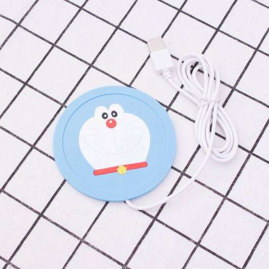 USB koppvärmare, silikon, Doraemon-motiv