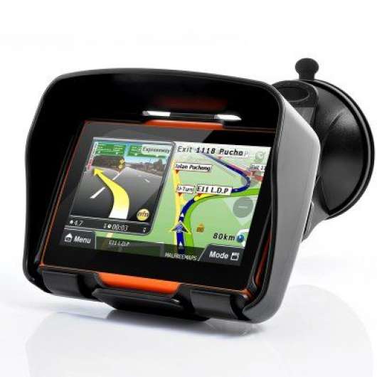 Vattentät och tålig GPS till Motorcykel med 4GB inbyggt minne + MicroSD
