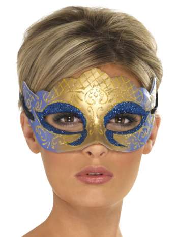 Venetiansk Guldmask med Glitter