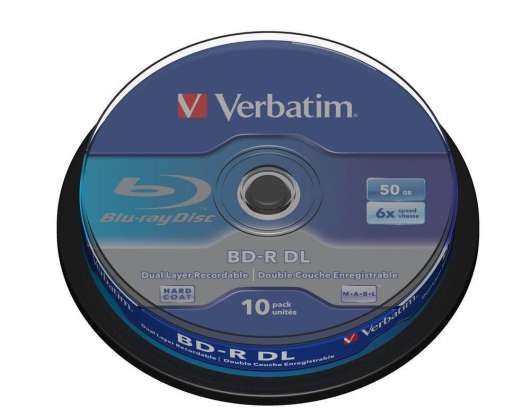 Verbatim BD-R Double Layer 6X, Scratchguard surface 10p Spindle