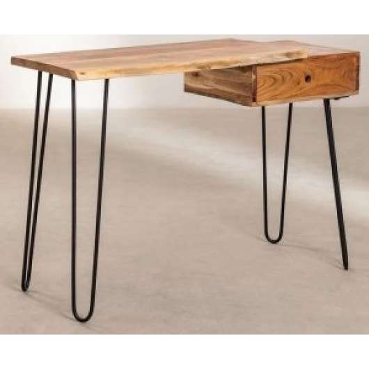 Woodcraft skrivbord med låda 120 x 40 cm - Vintage mango + Möbeltassar - Konsolbord